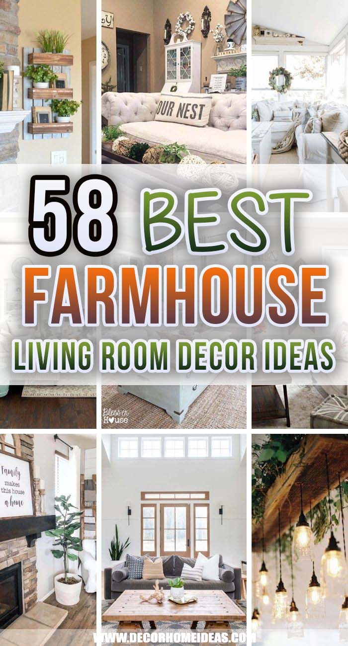 Best Farmhouse Living Room Decor Ideas. Take a look at the best farmhouse living room decor ideas and designs that will inspire your next makeover. #decorhomeideas