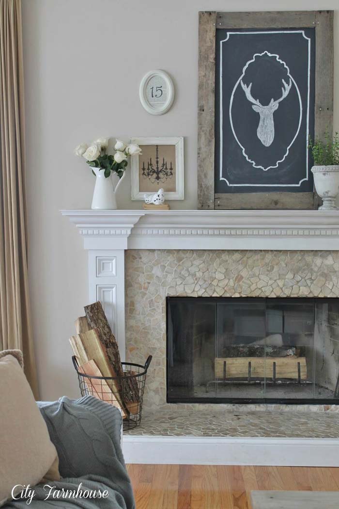 Elegant Provincial Country Fireplace Mantle #farmhouse #livingroom #decorhomeideas