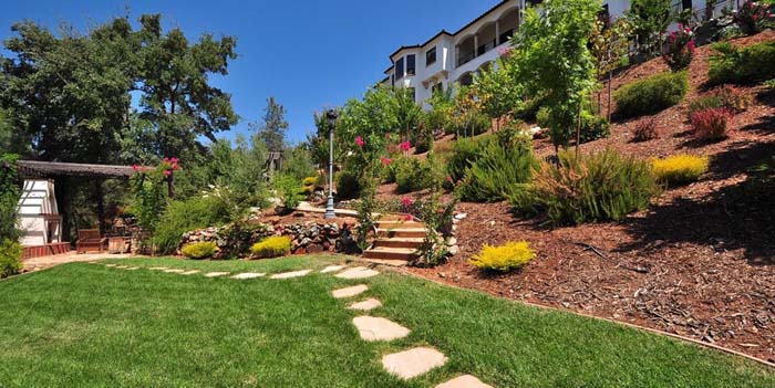 Use Plants in Mulch Beds #hillsidelandscaping #budget #decorhomeideas