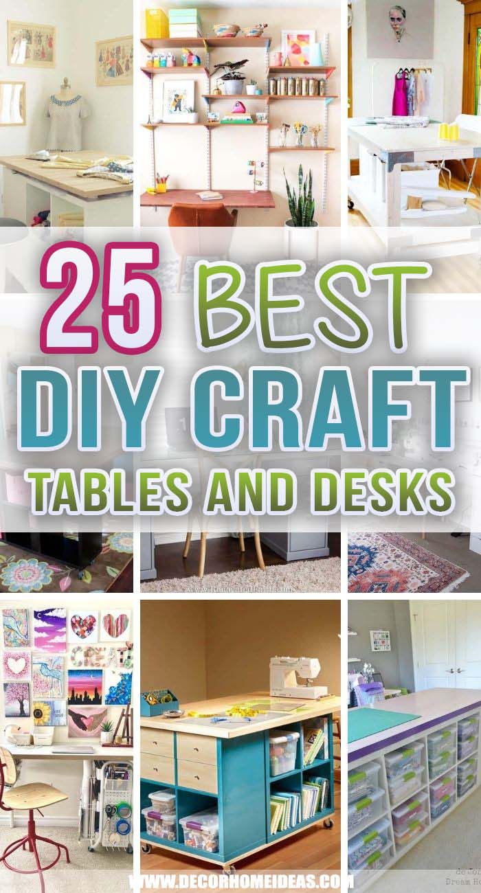 Best Diy Craft Tables And Desks. Check out these DIY craft tables and desks that will make it easier for you to store your crafting supplies and smoothly work on your next project. #decorhomeideas