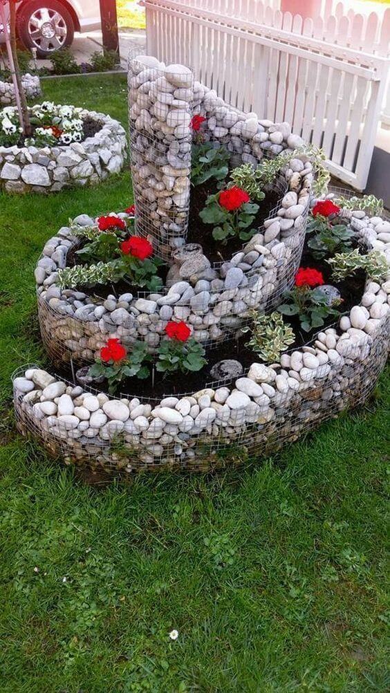Spiral Flower Garden #rocks #garden #decorhomeideas