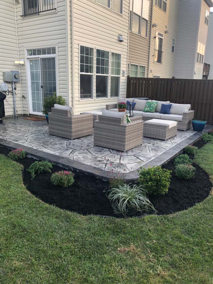 Gray Concrete Patio