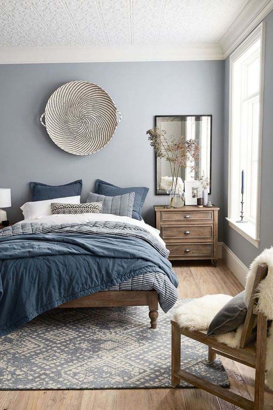 Powder Blue With Soft Textures In Navy Blue