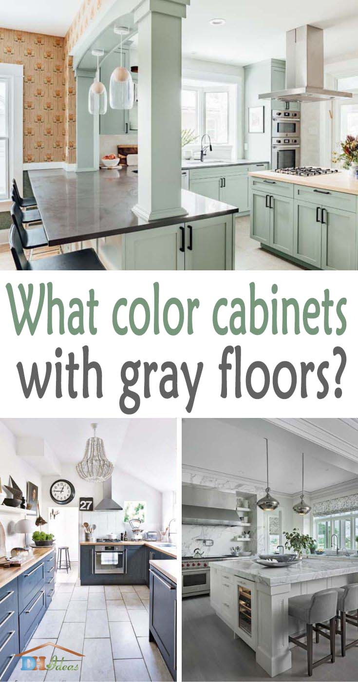 What Color Cabinets With Gray Floors Best Ideas. Wondering what is the best color for your kitchen cabinets with gray floors? We have made an amazing selection of color combos and variations for the best kitchen layout. #decorhomeideas