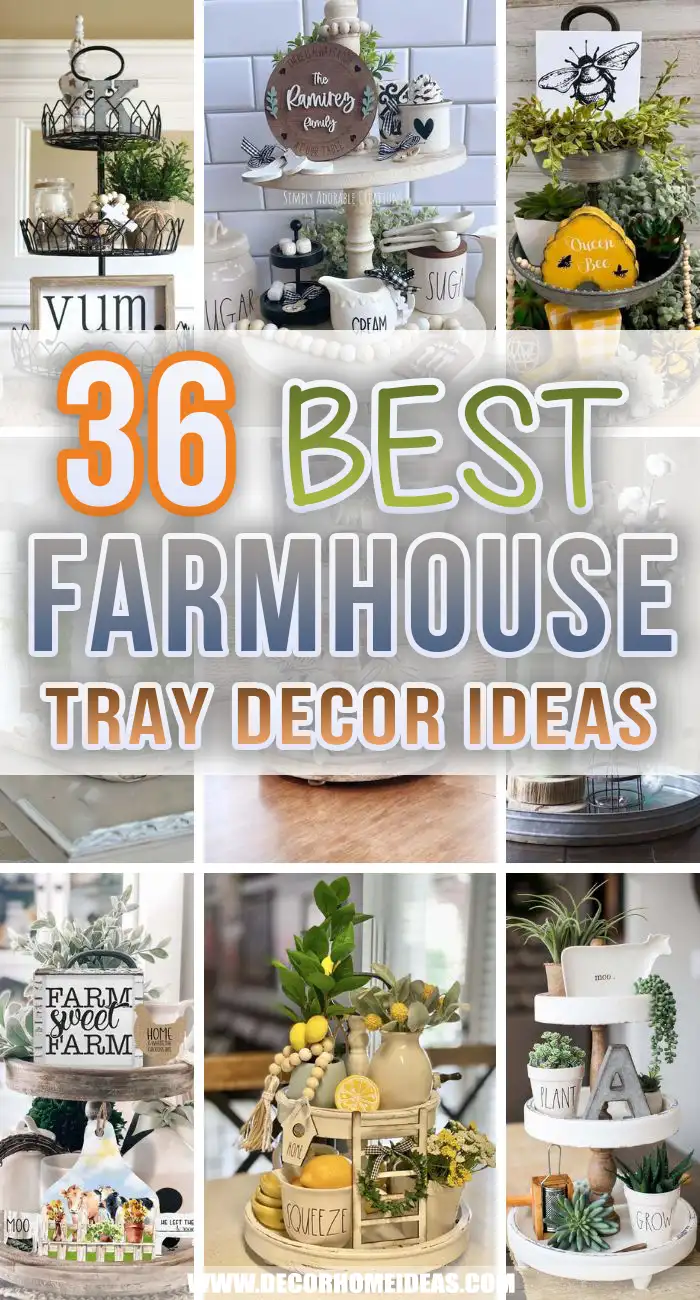 Best Farmhouse Tray Decor Ideas. These farmhouse tray decor ideas will help you create warm, inviting, but fresh-looking spaces with accents on rustic decorations. #decorhomeideas