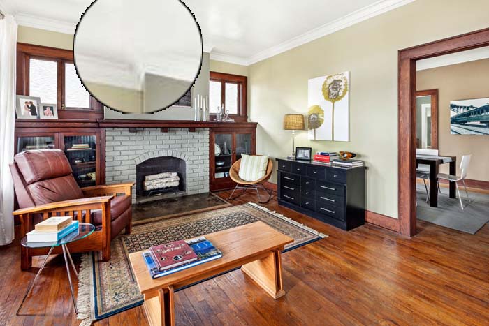 Craftsman Brick Fireplace Crown Molding