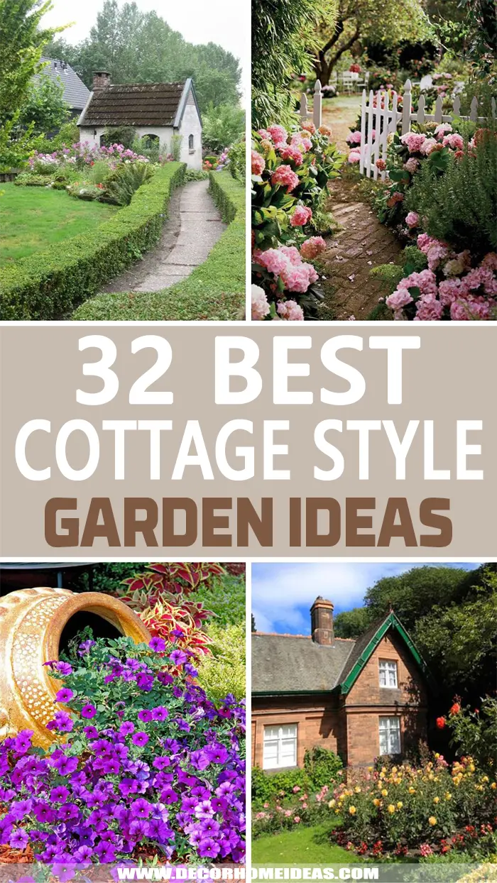 Best Cottage Style Garden Ideas. Style your garden with these cottage decorations and arrangements and create a magical atmosphere to chill and relax in lush greenery. #decorhomeideas