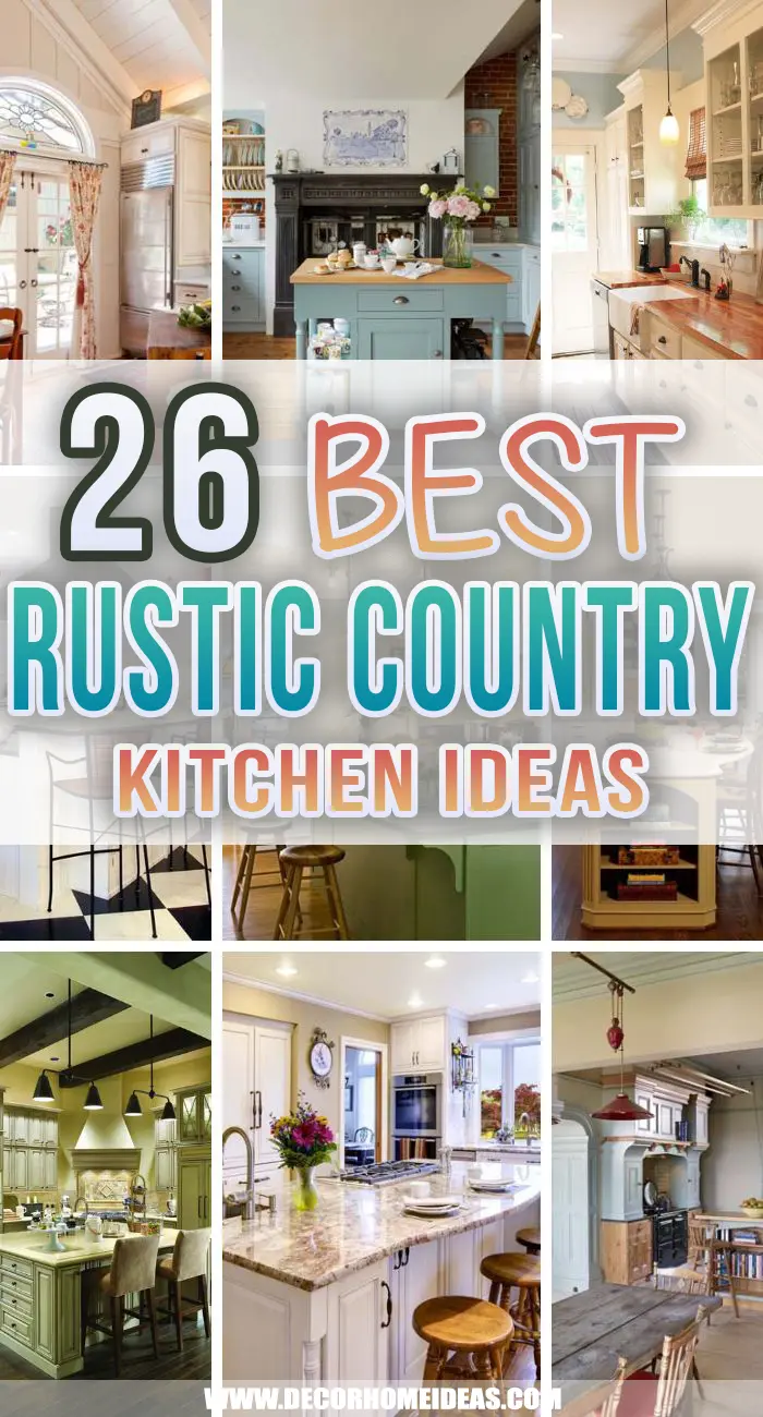 Best Rustic Country Kitchen Ideas. Add more rustic charm to your kitchen with these beautiful country kitchen decor ideas and designs.