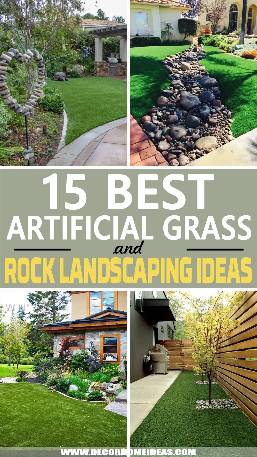 Best Artificial Grass and Rock Landscaping Ideas. These are the best ideas to combine artificial grass and rocks in your garden to create an amazing landscape.