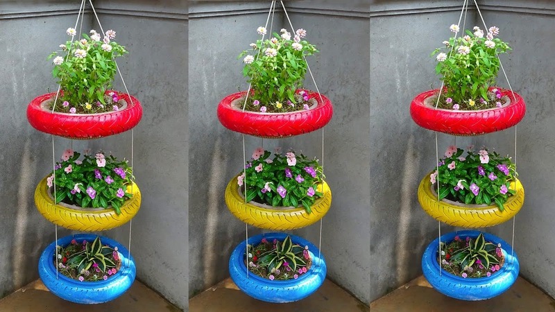 Vertical Tire Garden