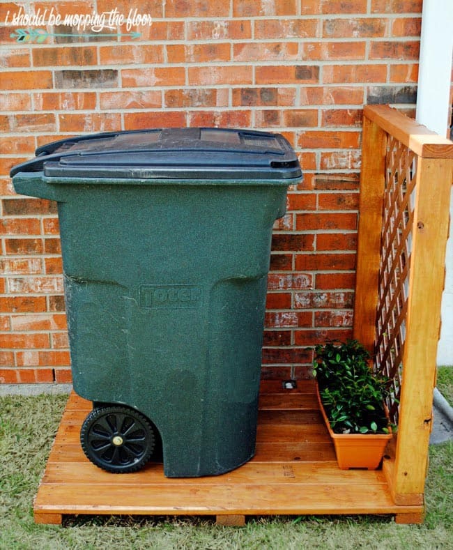 Simple Garbage Can Storage Area