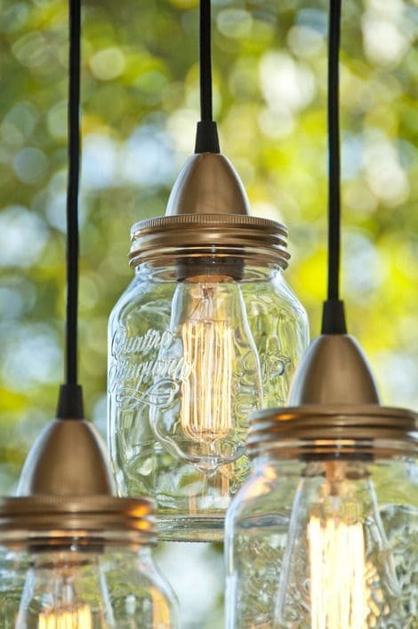 DIY Mason Jar Pendant Lamp
