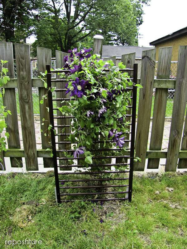 Repurposed Furniture Trellis
