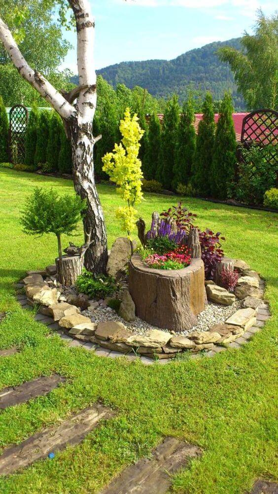 A Small Landscaping Using Log