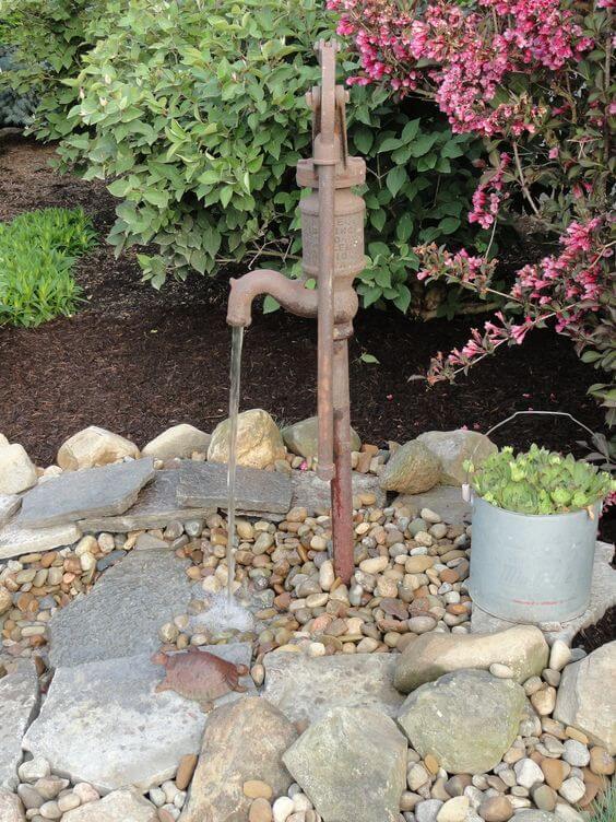 Old Hand Pump In The Rock