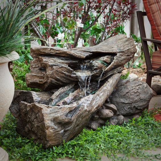 Log Water Feature