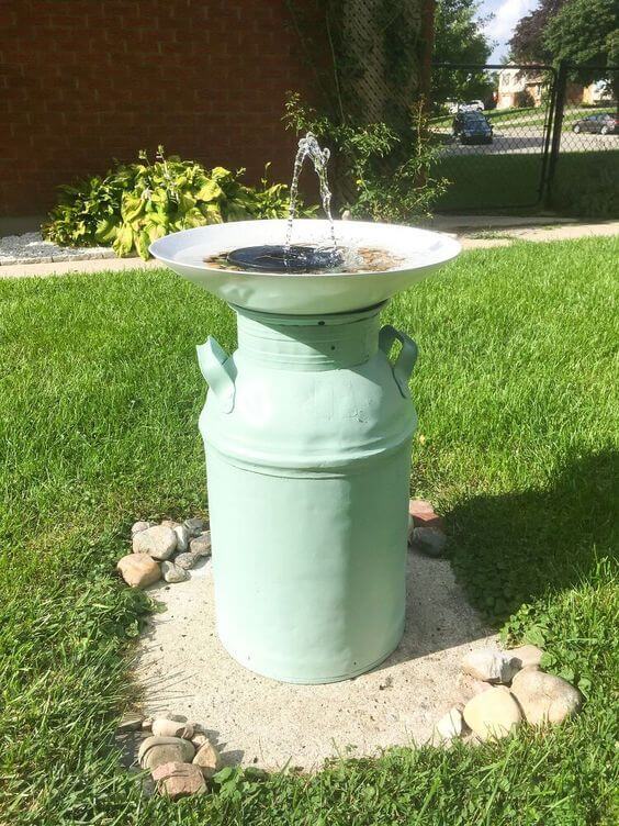 DIY Thrifted Bird Bath