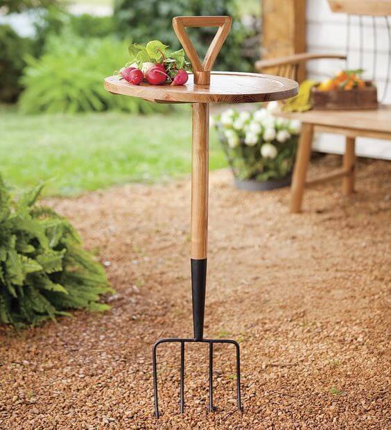 Repurposed Meat Fork In The Garden