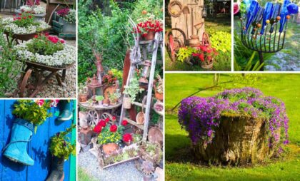 upcycled old gardening tool projects