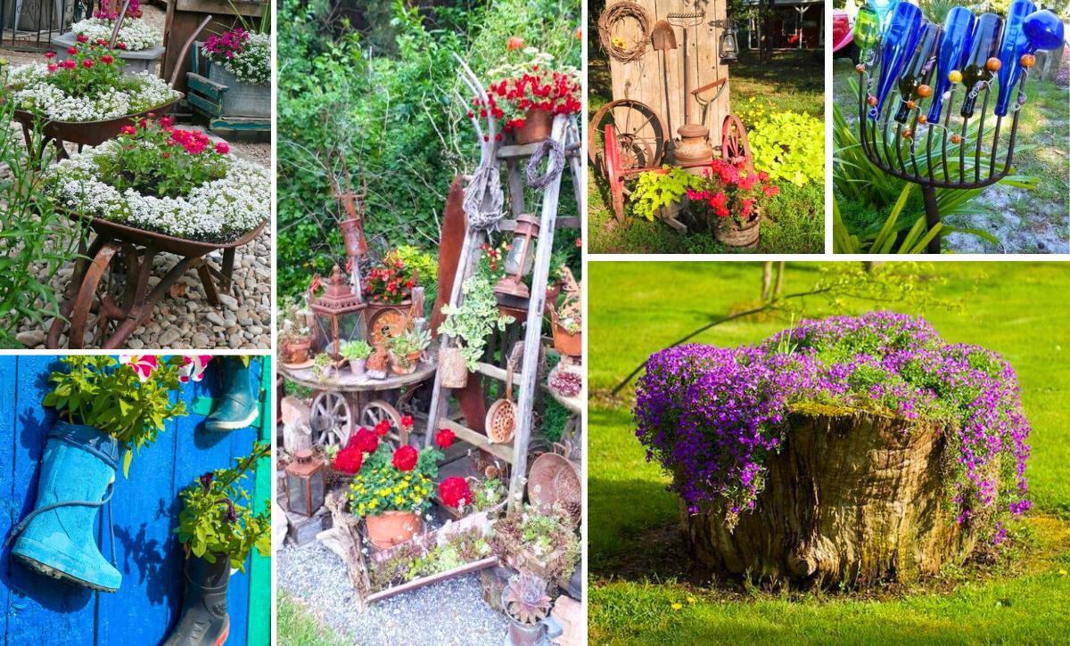upcycled old gardening tool projects