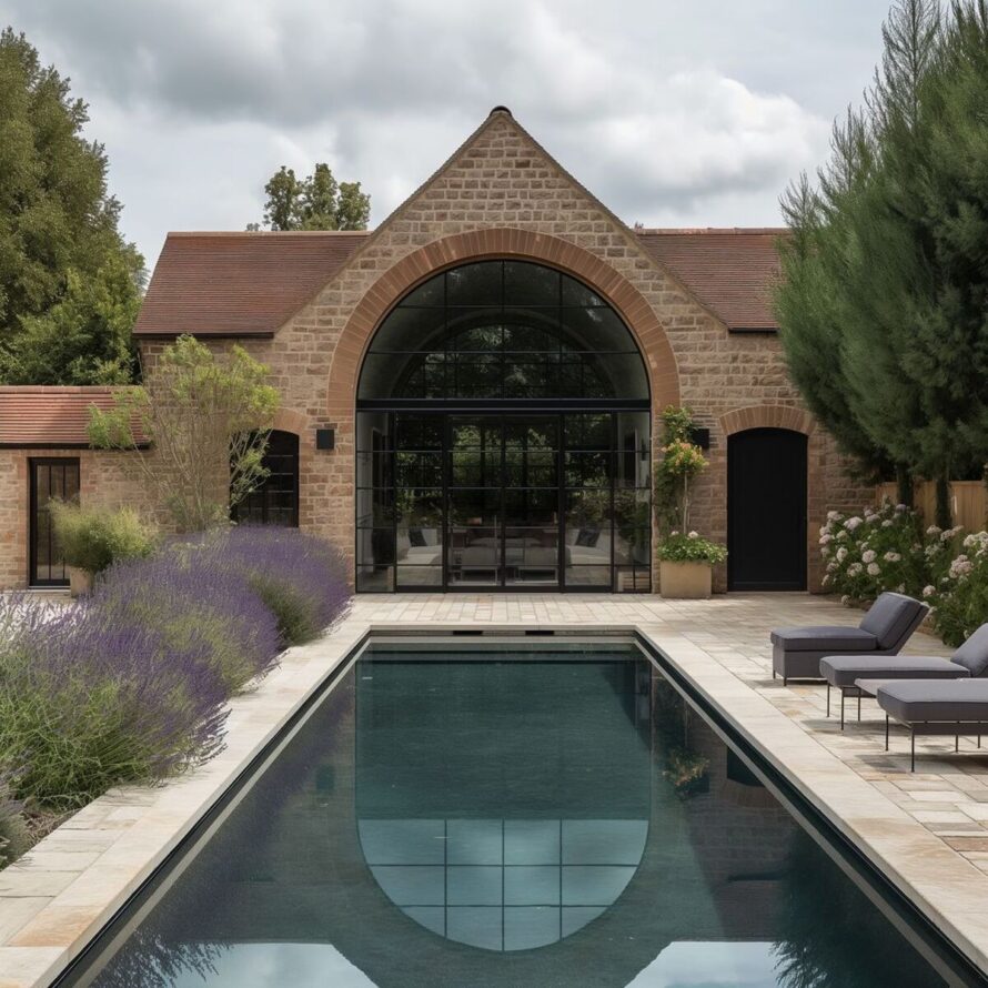 20 landscaping around pool inground 16