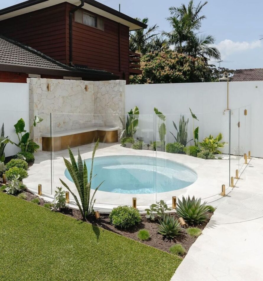 20 landscaping around pool inground 17