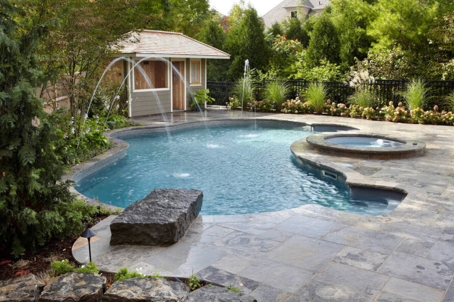 20 landscaping around pool inground 8