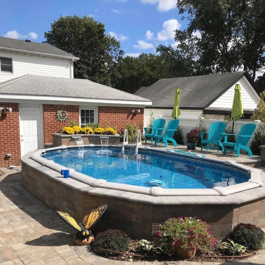 creative landscaping ideas for above ground pools 1