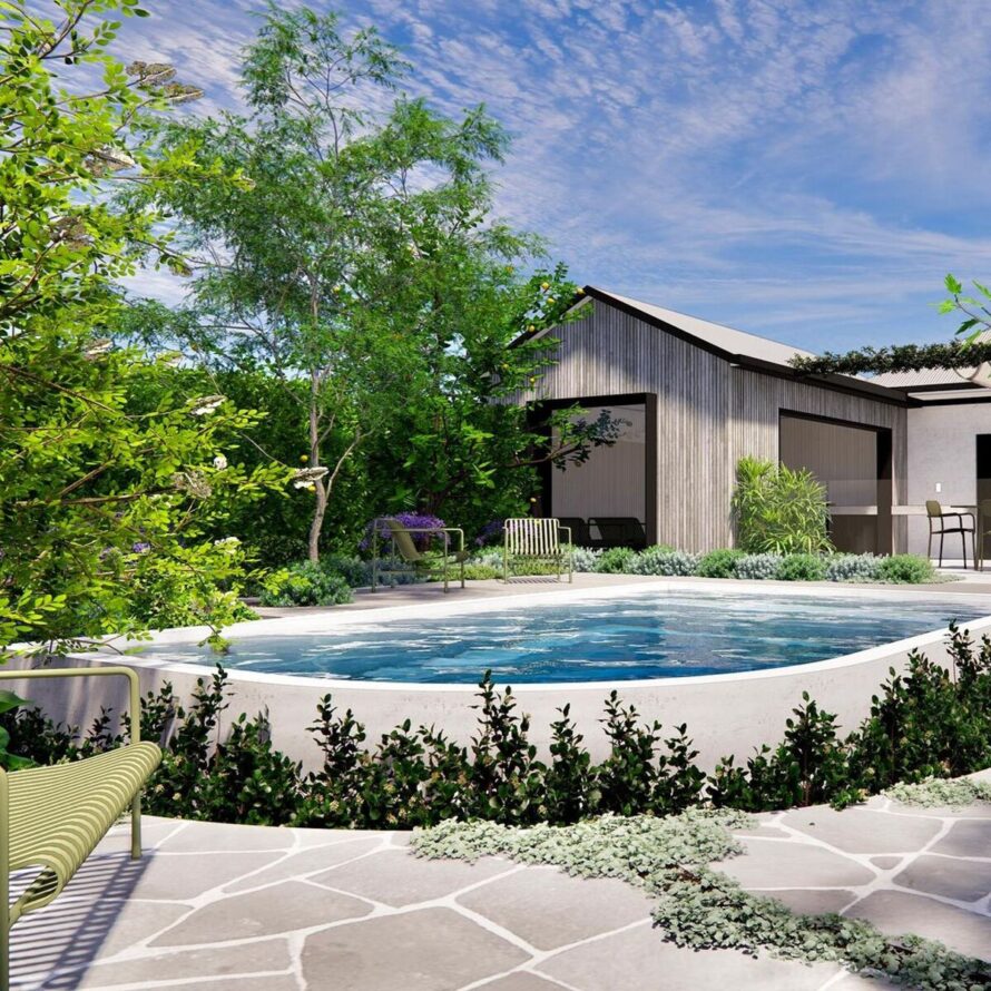 creative landscaping ideas for above ground pools 10