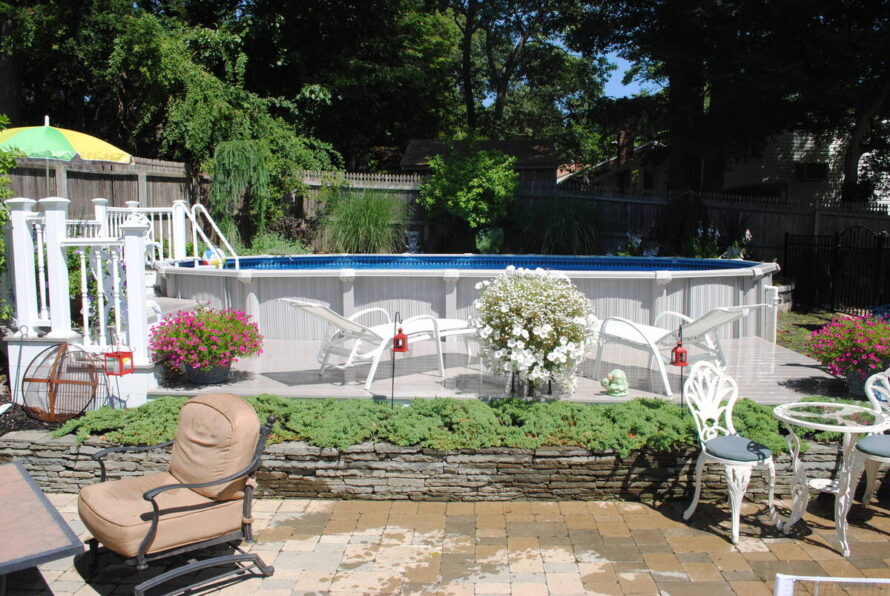 creative landscaping ideas for above ground pools 18
