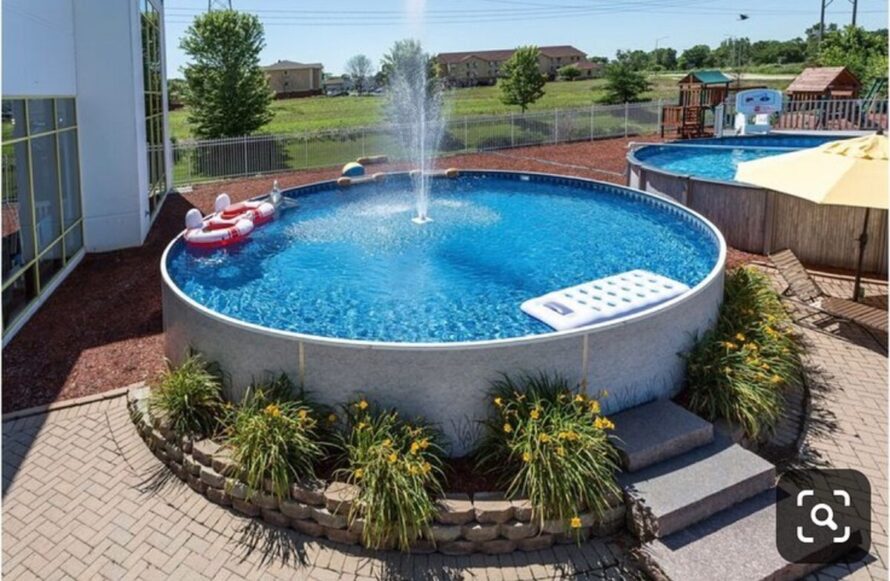 creative landscaping ideas for above ground pools 2