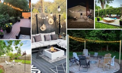 DIY patio light poles