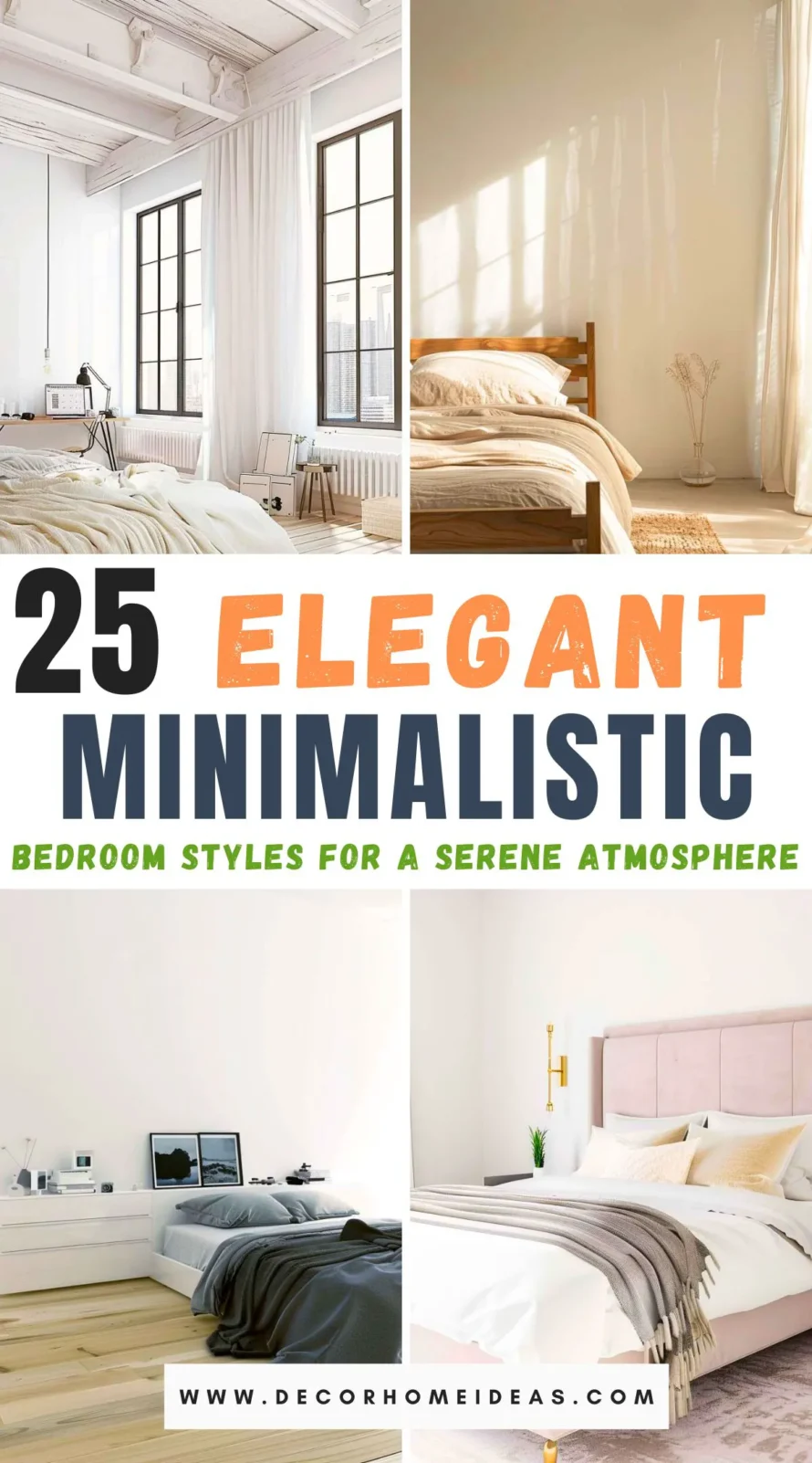 Discover 25 chic minimalistic bedroom styles designed to create a serene atmosphere in your home. From neutral color palettes to sleek furniture choices, this guide explores elegant and understated designs that promote relaxation and simplicity.