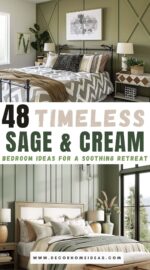 best sage green and cream bedroom color combinations
