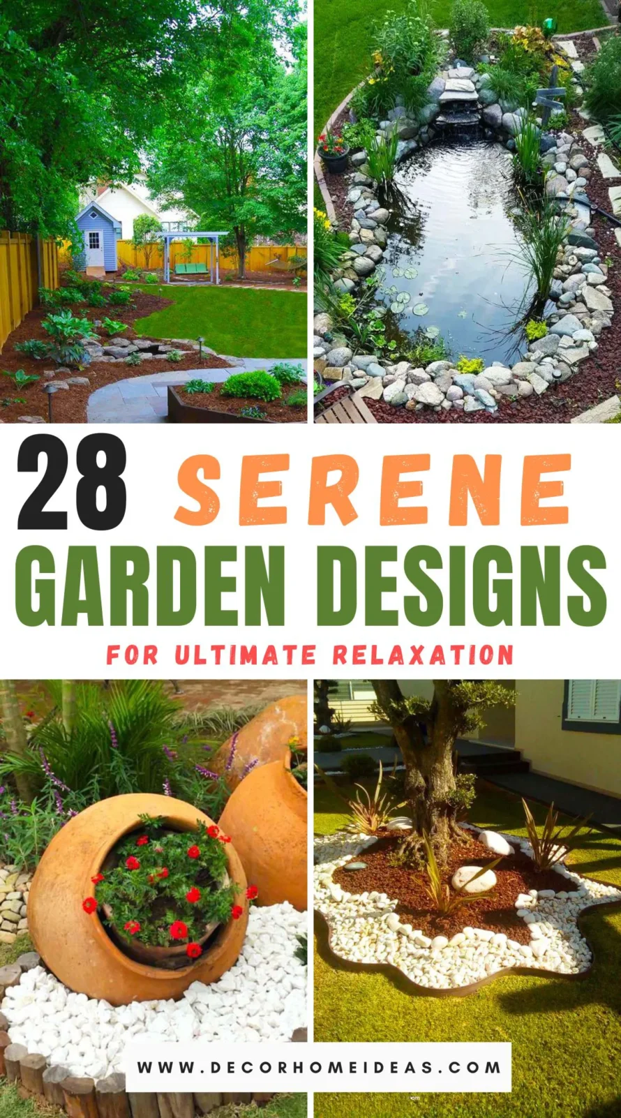 Explore 28 serene garden designs perfect for crafting a tranquil retreat right in your backyard. These inspiring ideas blend soothing water features, cozy seating, and aromatic plants to create the ultimate relaxation spot.