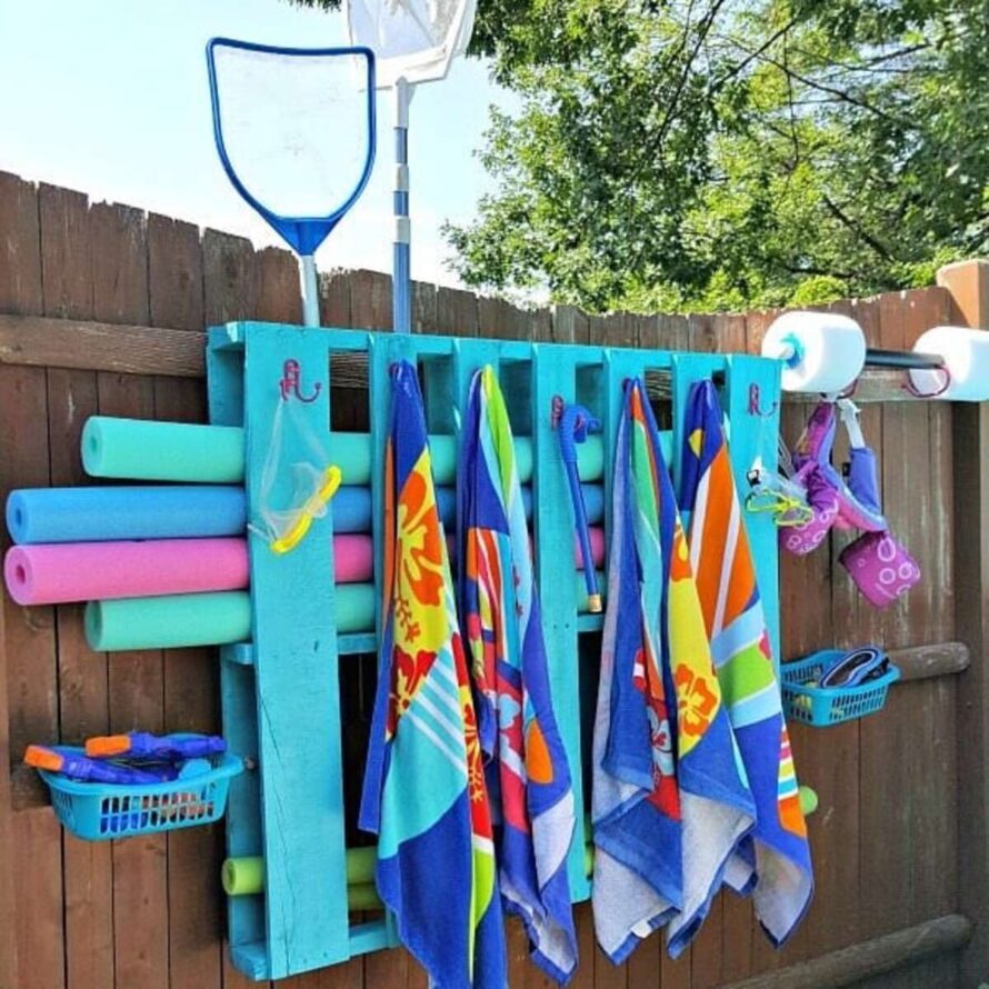 diy pool float storage ideas 1