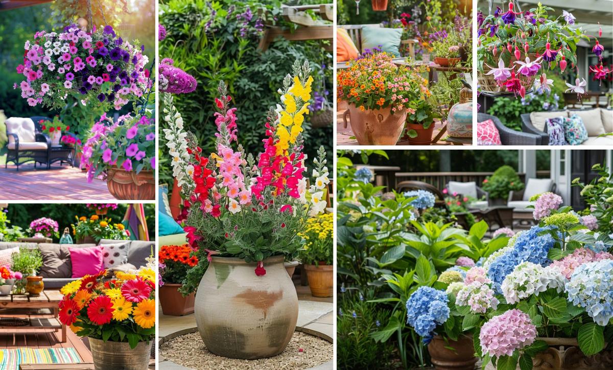 potted flowers for patio