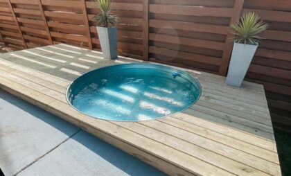 wooden pool decks