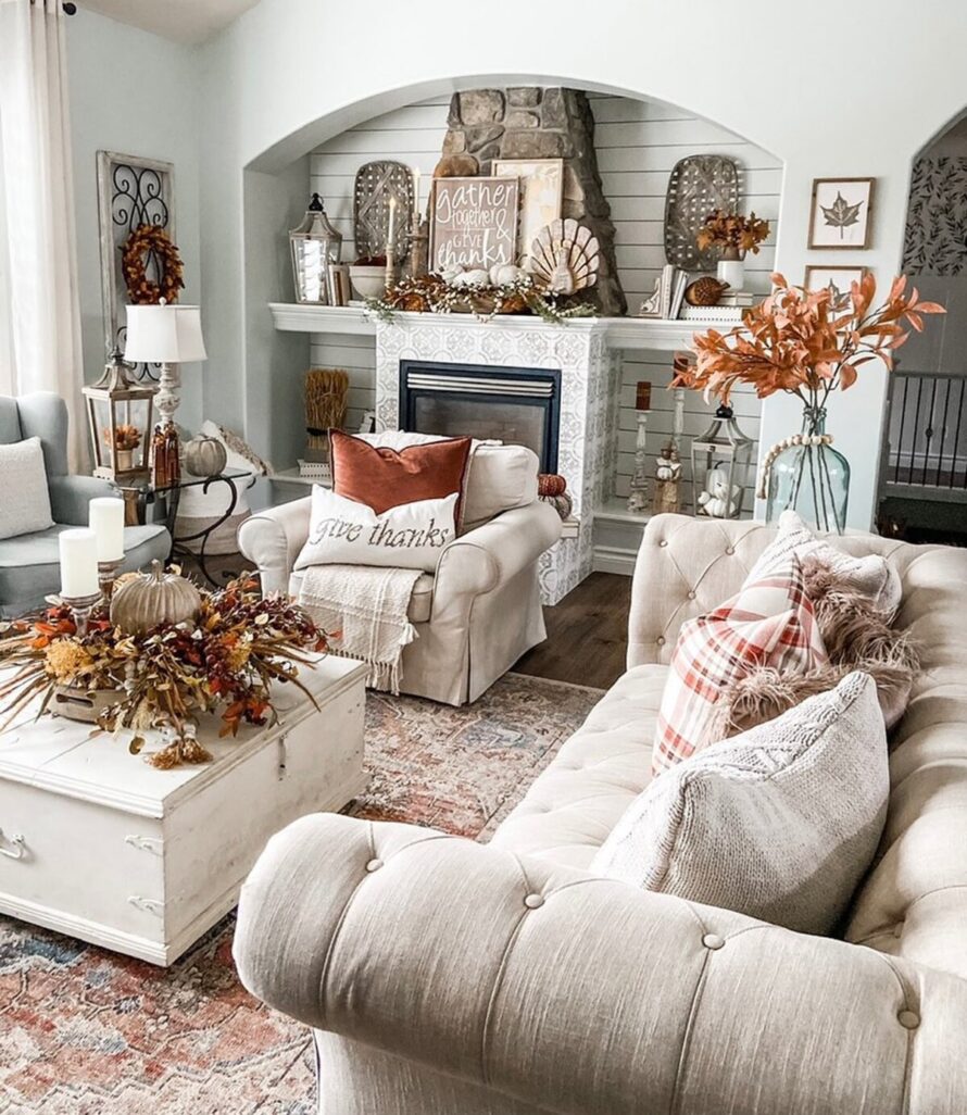 charming farmhouse fall decor ideas 9