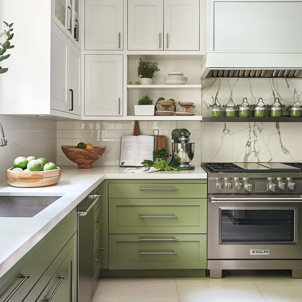 13. Fresh and Inviting Sage Green Space