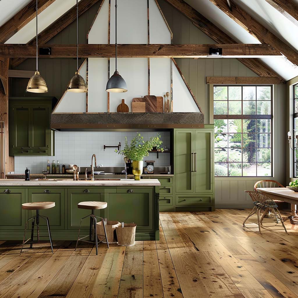 19. Light-Filled Sage Green Kitchen