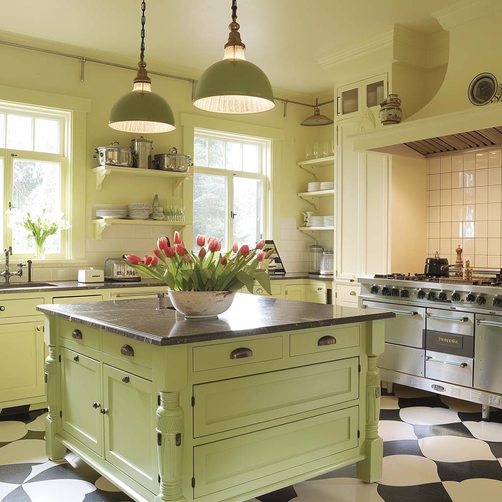 21. Vintage Elegance in Sage Green