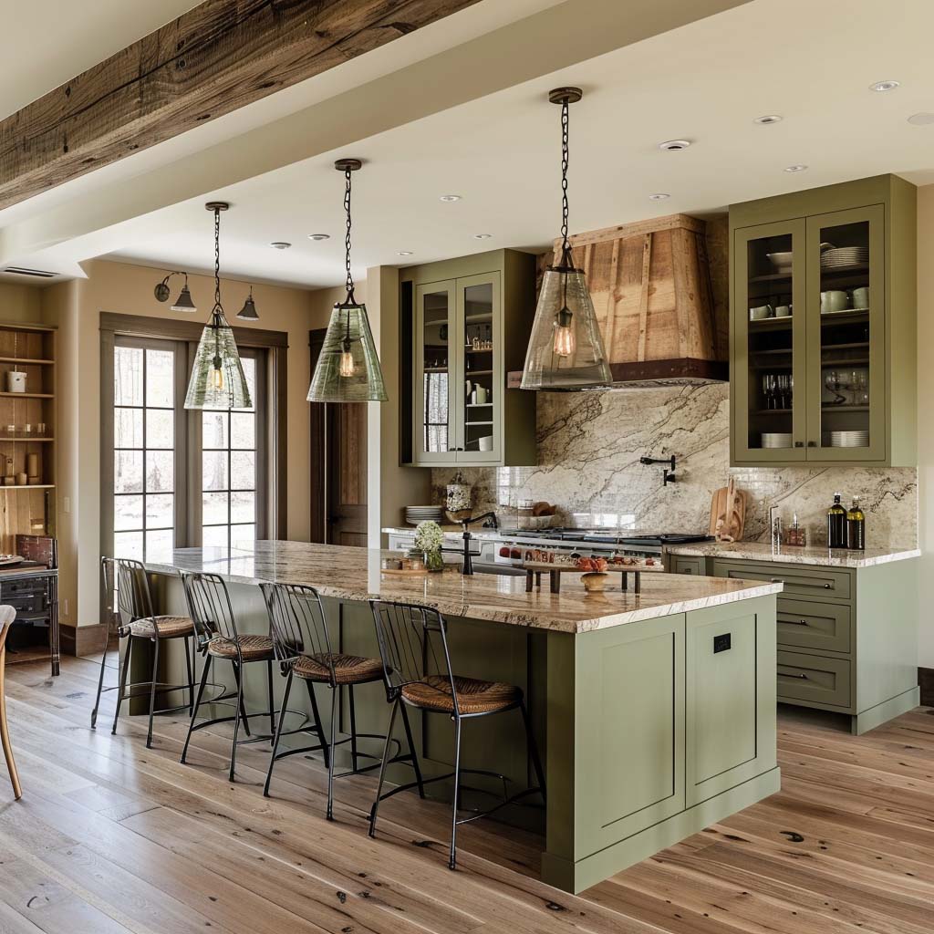 5. Industrial Meets Rustic in Sage Green