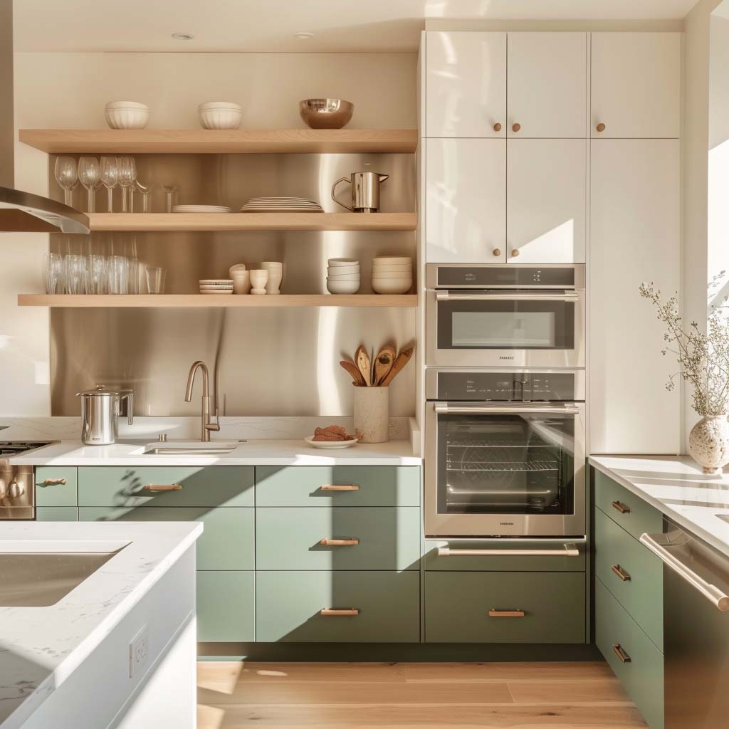 9. Modern Rustic Charm in Sage Green