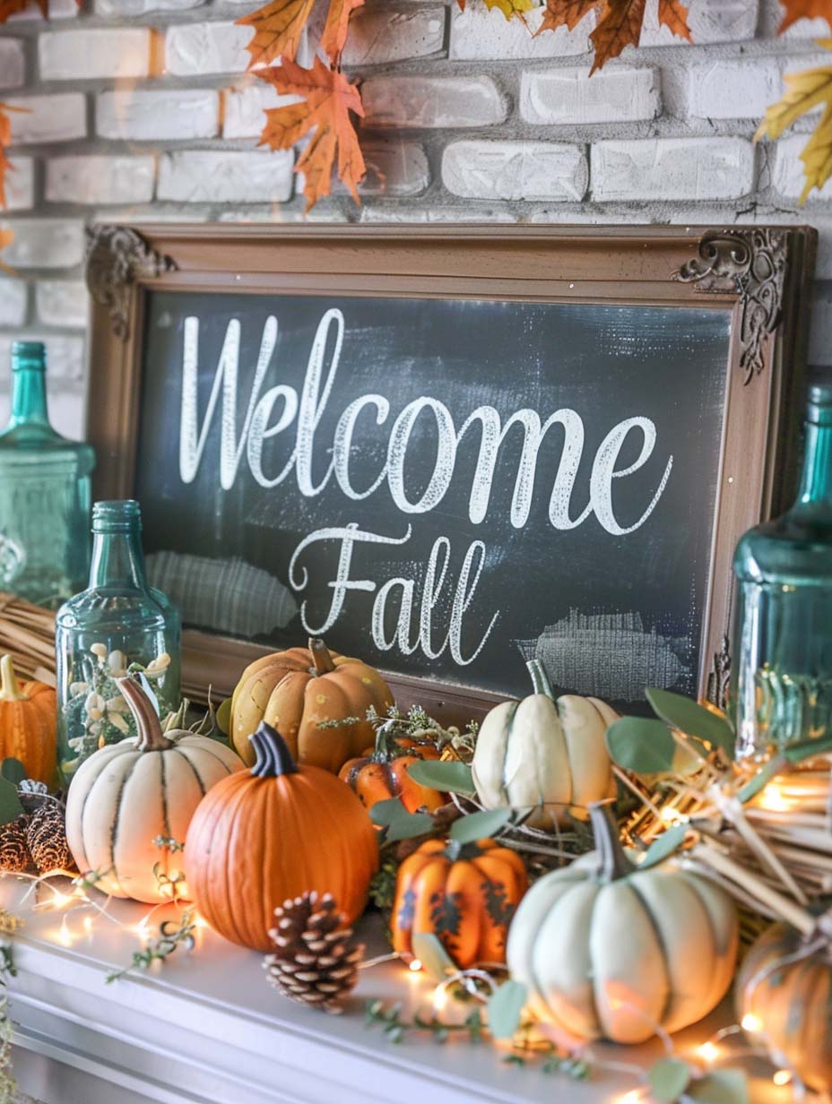 autumn decor ideas mantel 4