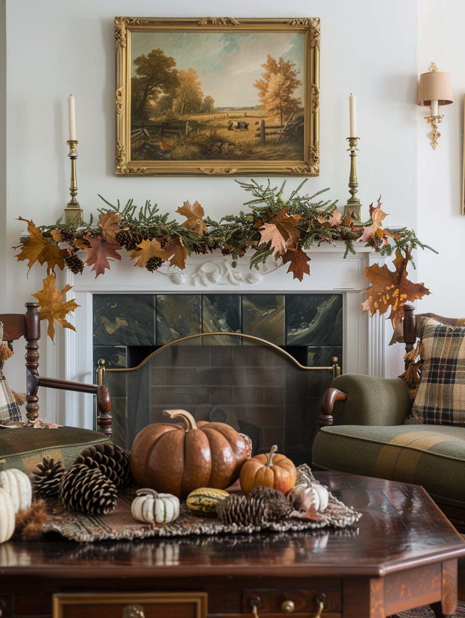 autumn decor ideas mantel 6
