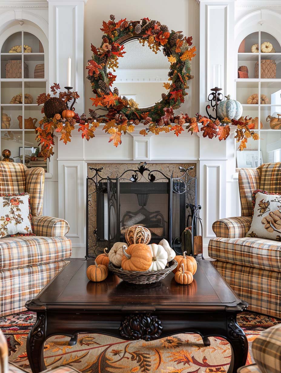 autumn decor ideas mantel 7