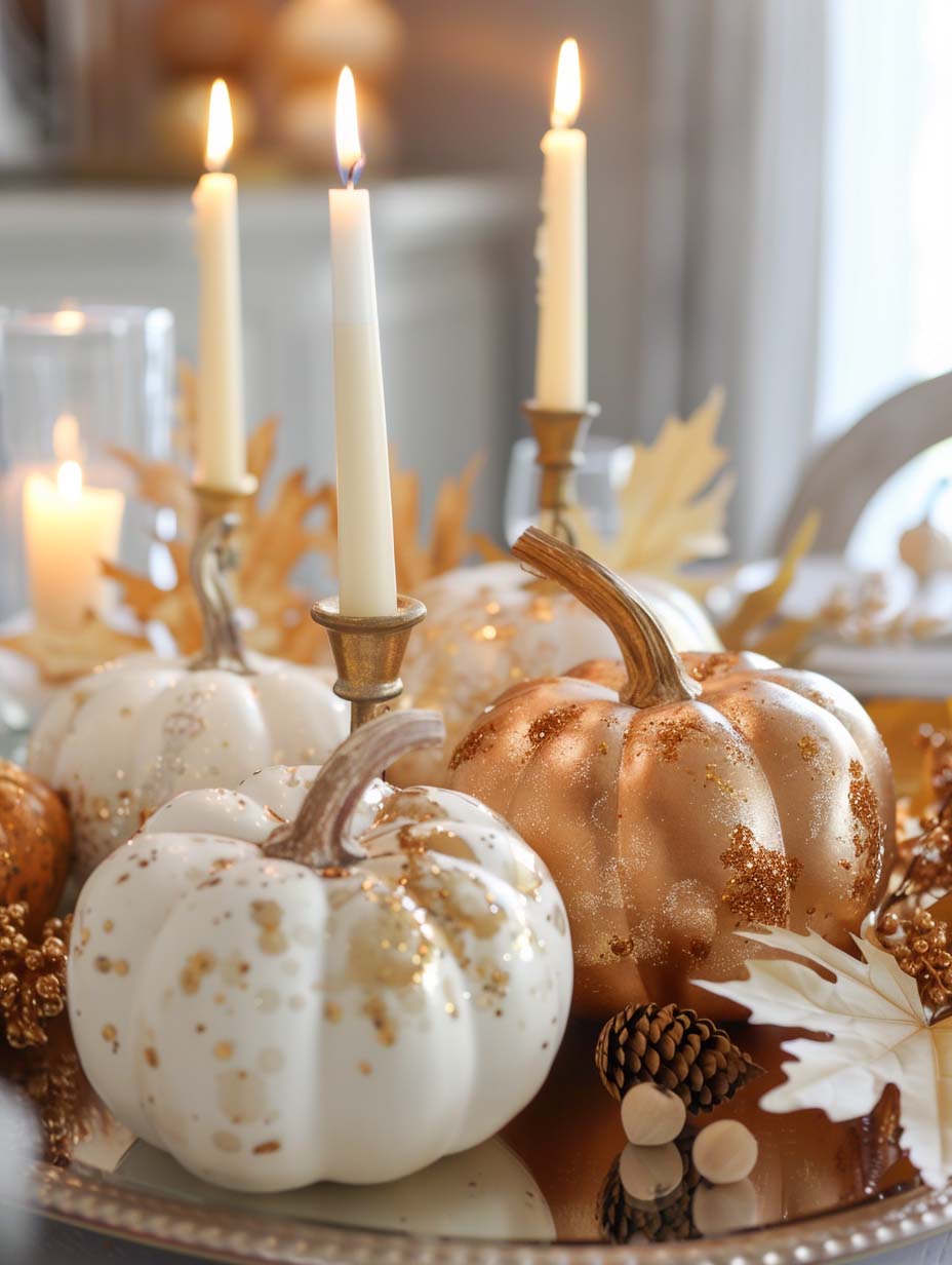 fall pumpkin centerpiece 2