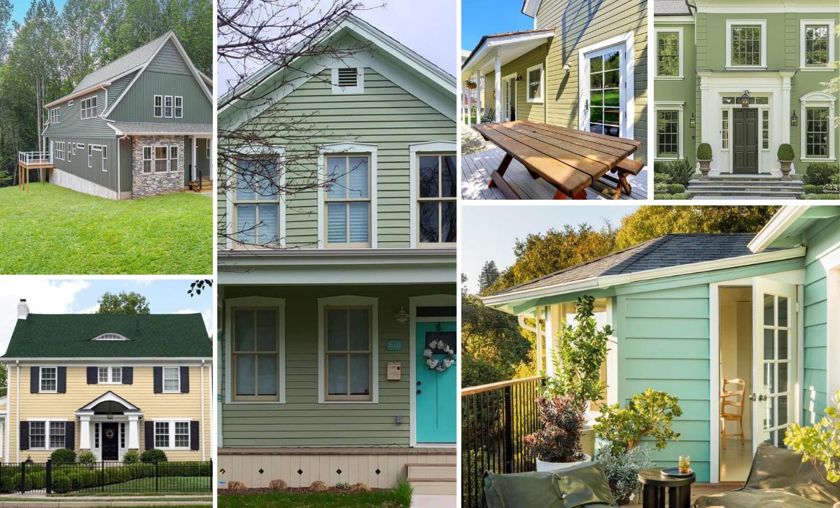green exterior house colors
