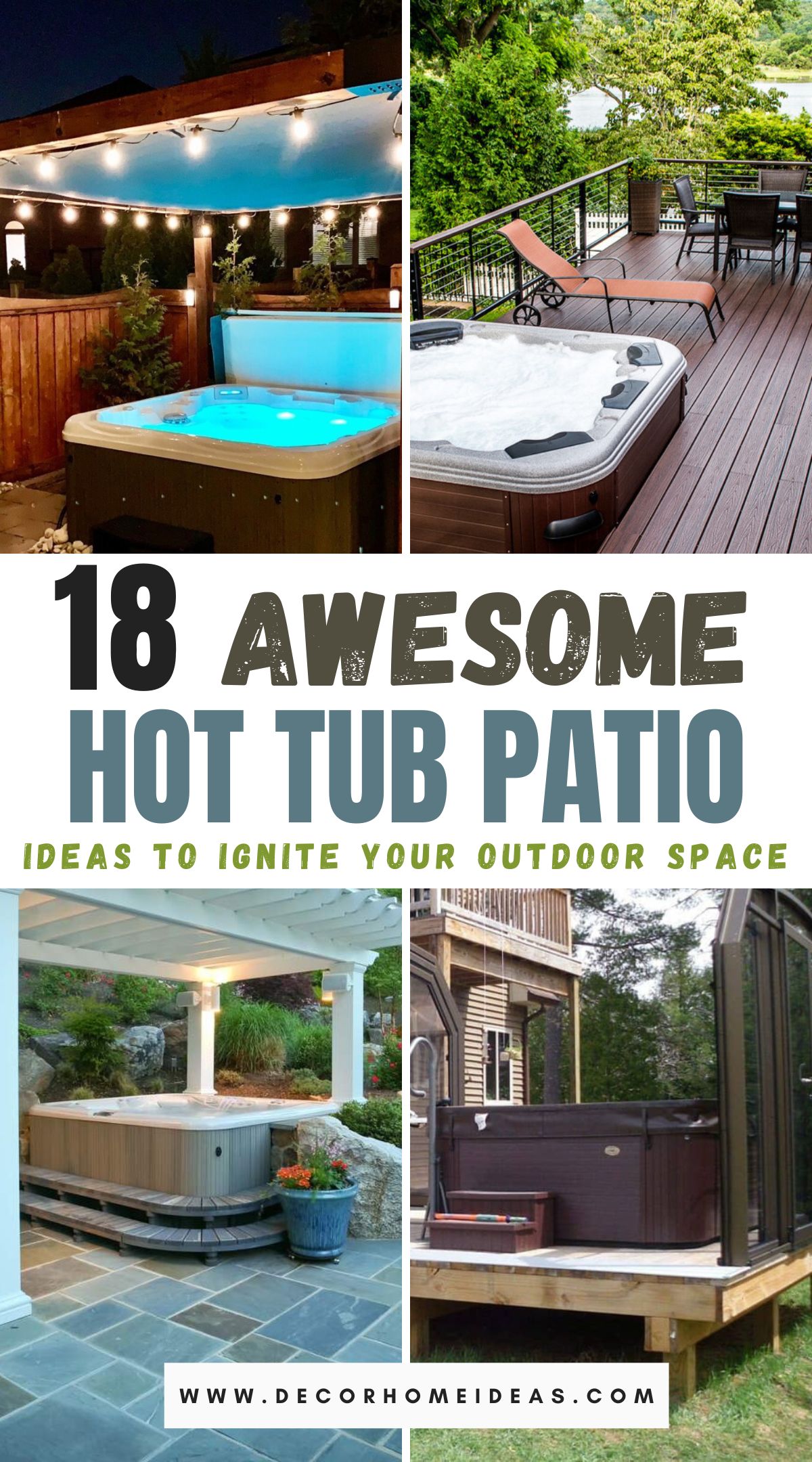 Transform your backyard into a luxurious oasis with these 18 sizzling hot tub patio ideas! From cozy rustic retreats to sleek modern designs, discover creative ways to enhance your outdoor space. Get inspired with unique layouts, stylish accessories, and clever landscaping tips to make your hot tub area the ultimate relaxation spot.